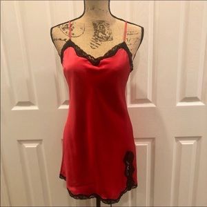 Y2K Victoria’s Secret satin slip lace trim medium